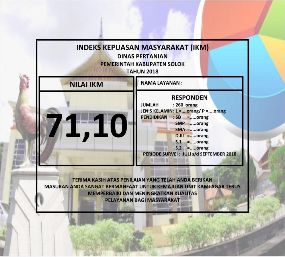 Indeks Kepuasaan Masyarakat (IKM) Dinas Pertanian - (Ada 0 foto)